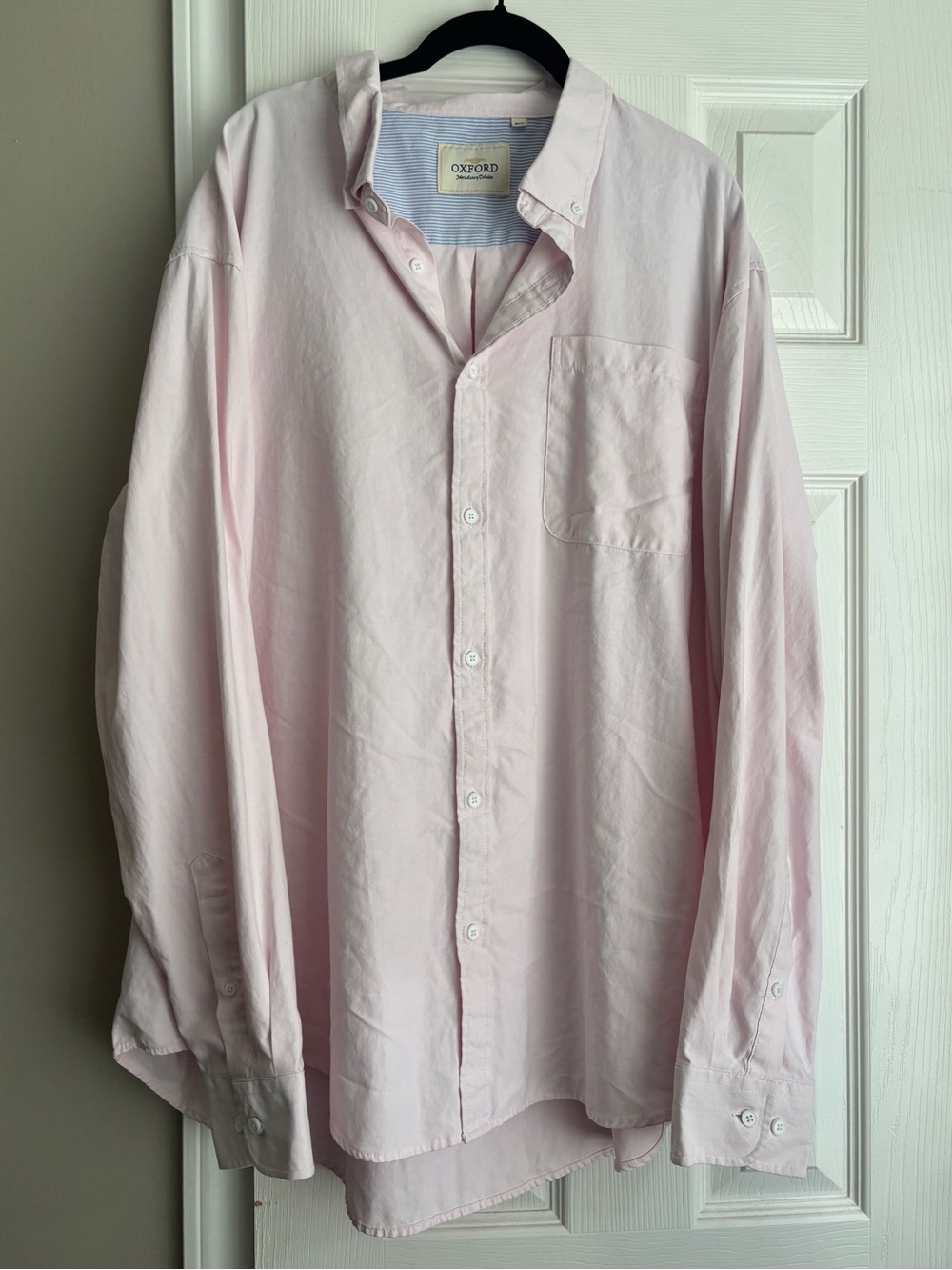 Oxford Men’s Pale Pink Button-Down Shirt